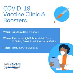 COVID-19 Vaccination & Booster Clinic Flyer--Content is included in post